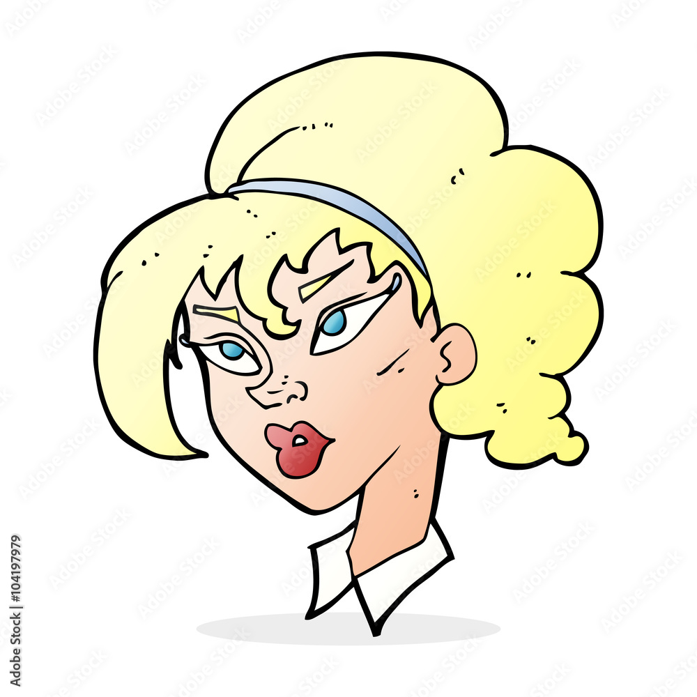 Fototapeta premium cartoon pretty woman