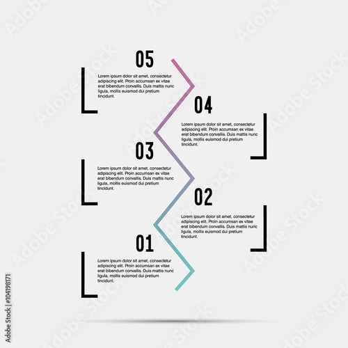 Step by step  vector design. Vector eps 10 illustration. Step by step template. Step by step quote icon.  Quote citation blank template. 