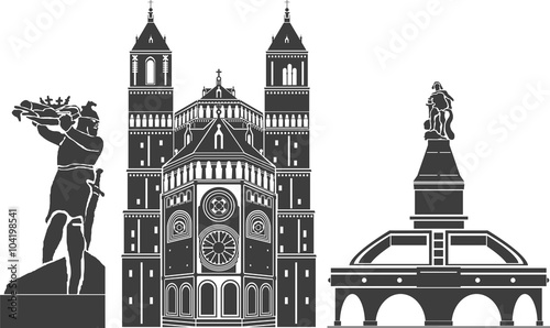 Worms_Deutschland_Skyline_Silhouette_Dom_Nibelungen