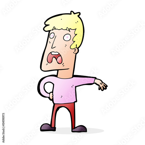 cartoon complaining man
