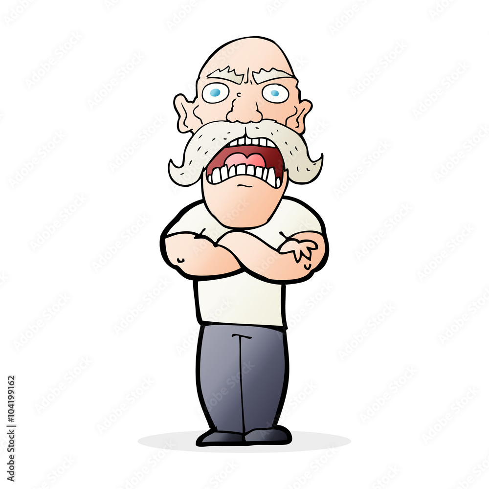 Obraz premium cartoon angry man