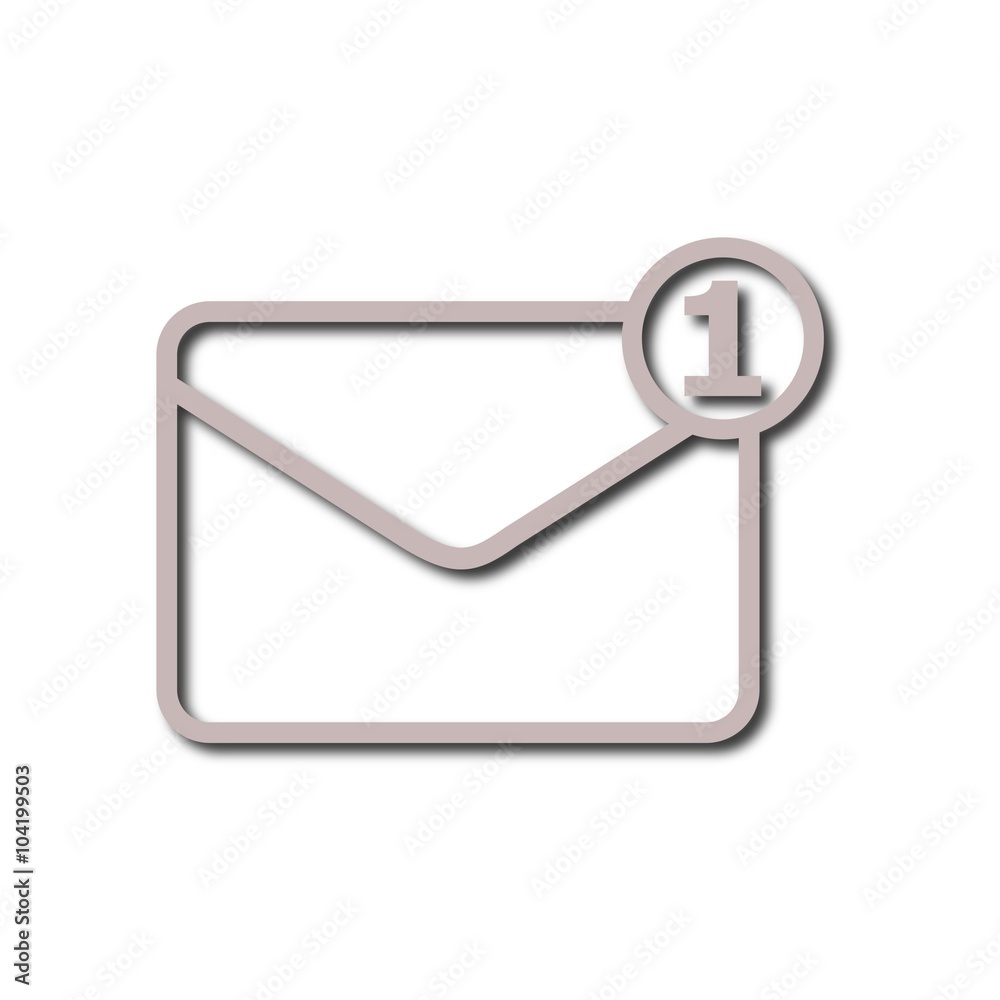 Simple image unread mail icon Simple image unread mail icon