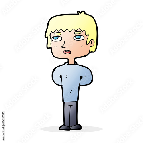 cartoon unhappy man