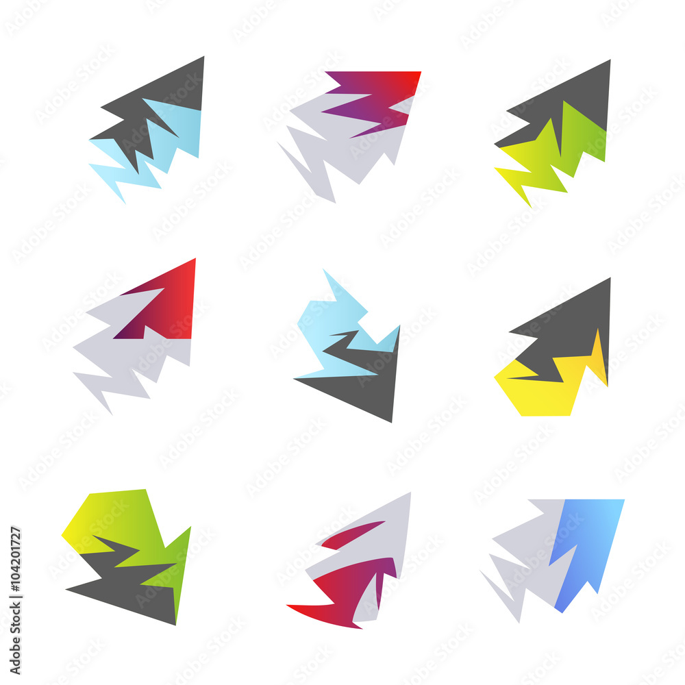 Abstract arrow elements Abstract arrow elements
