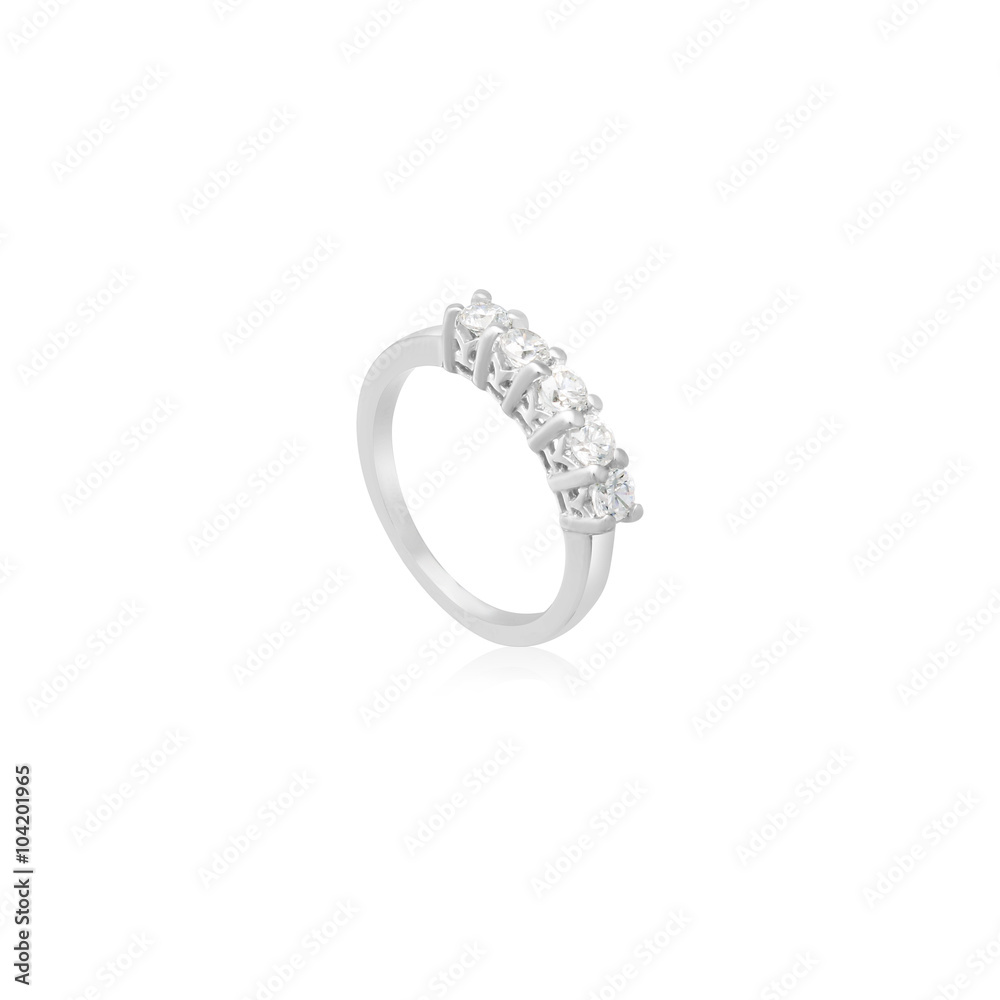 Classic Five Diamond Ring in 14k White Gold Classic Five Diamond Ring in 14k White Gold