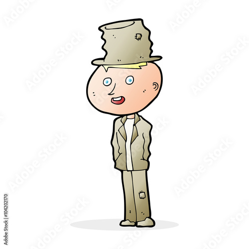 cartoon funny hobo man