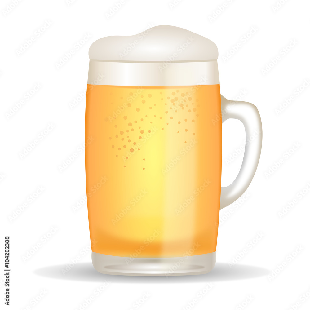 Beer mug illustration isolated on white background. Beer mug illustration isolated on white background.