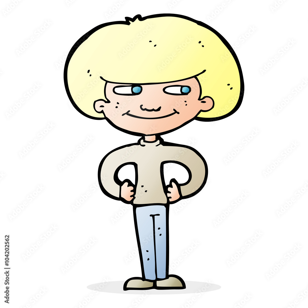 cartoon boy with hands on hips cartoon boy with hands on hips