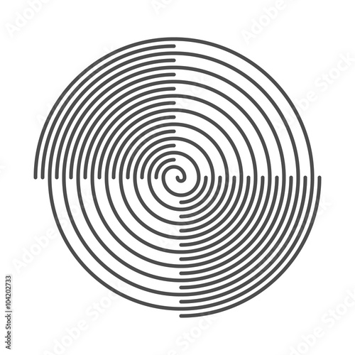Spiral Abstract Background. Vinyl Grooves. Vector Illustration