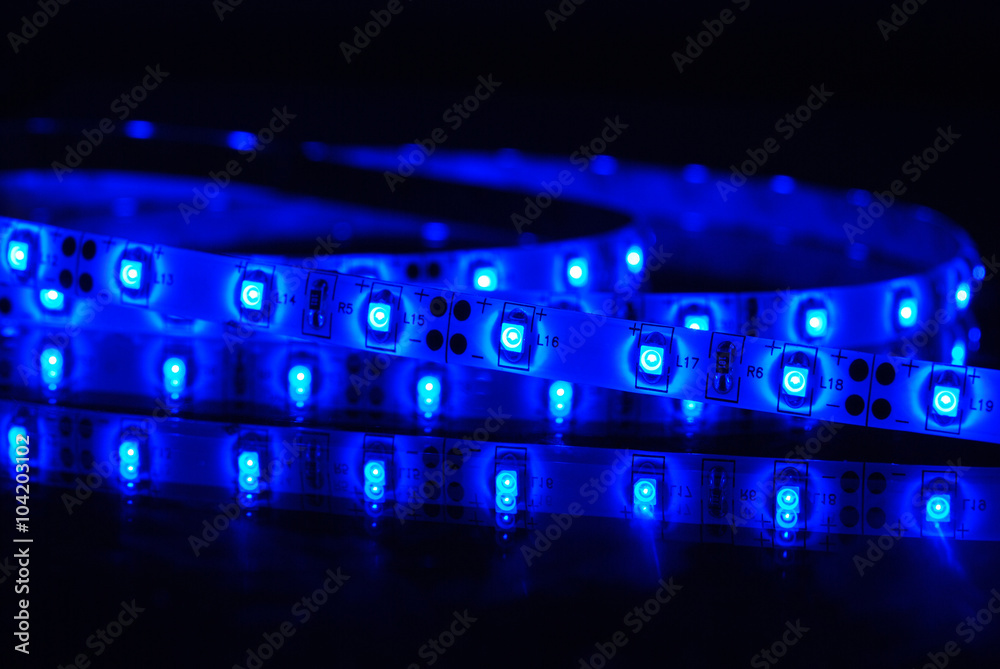 Fototapeta premium Blue led strip