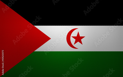 Closeup of West Sahara flag