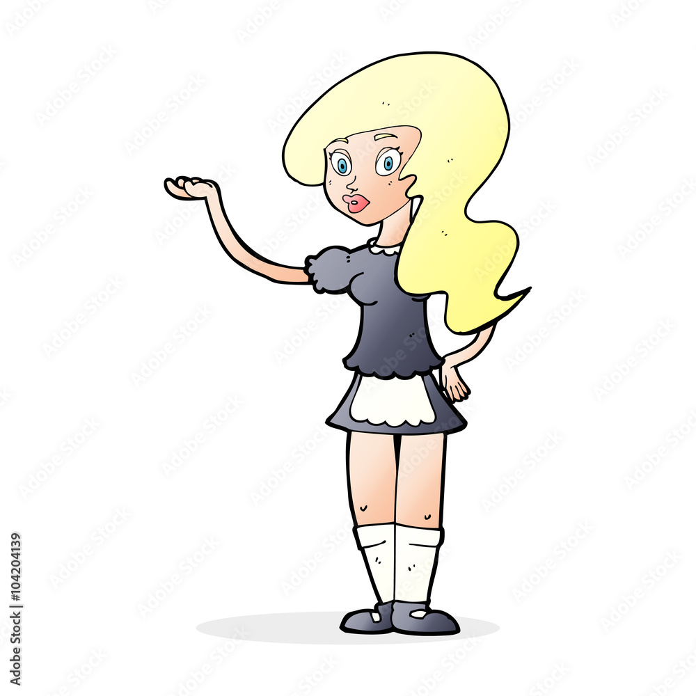 cartoon waitress cartoon waitress