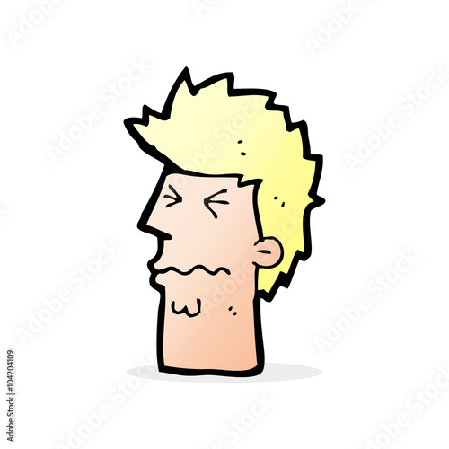 cartoon stressed out face