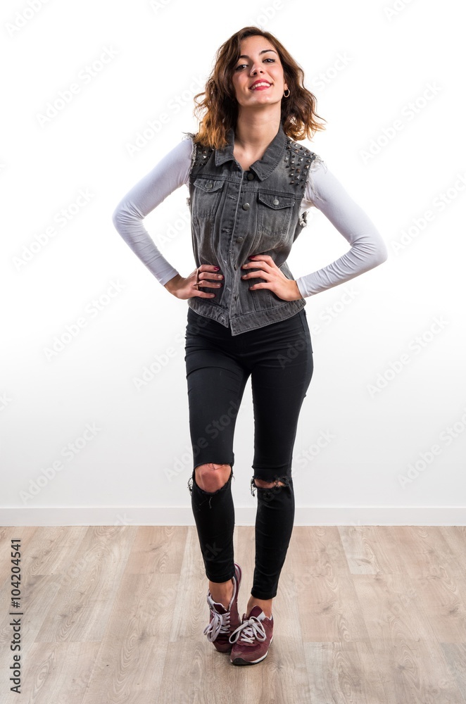 Model woman in studio Model woman in studio