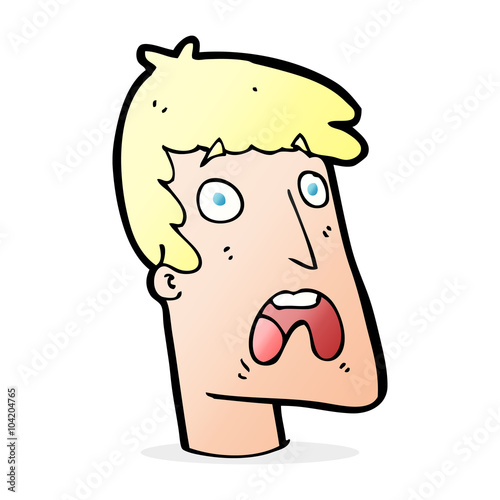 cartoon shocked man