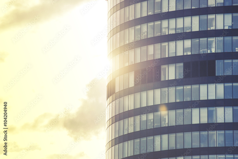 Fototapeta premium Vintage style photo of skyscrapers