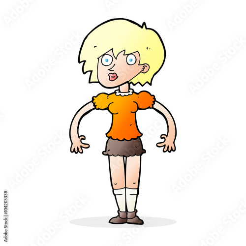 cartoon suprised woman