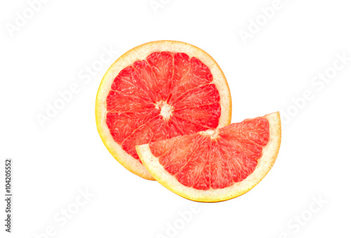 Valokuvatapetti Half and slice of grapefruit