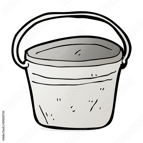 cartoon metal bucket