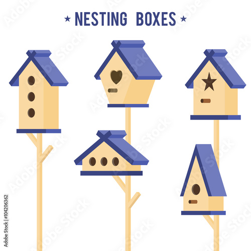 Vector illustration with nesting box 