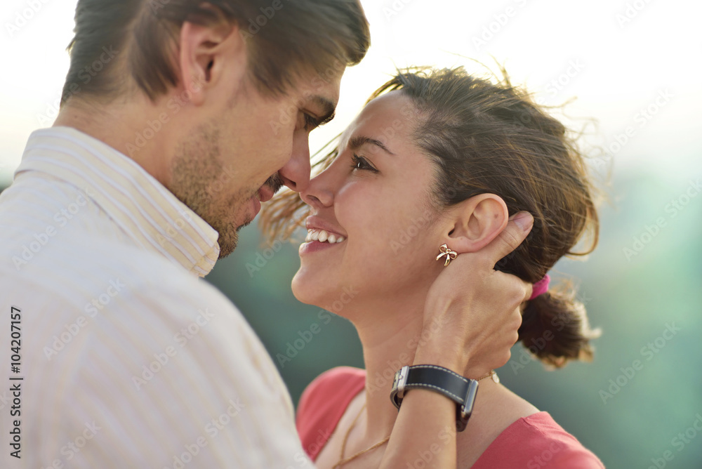 Close up man and woman Close up man and woman