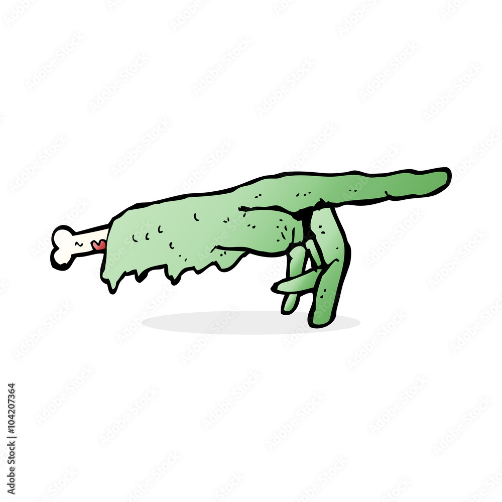 Fototapeta premium cartoon pointing zombie hand
