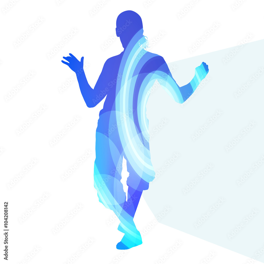 Street dancer young active and healthy people sport silhouette v Street dancer young active and healthy people sport silhouette v