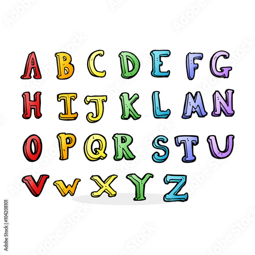 cartoon alphabet