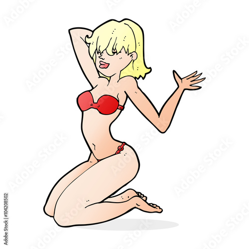 cartoon sexy bikini girl