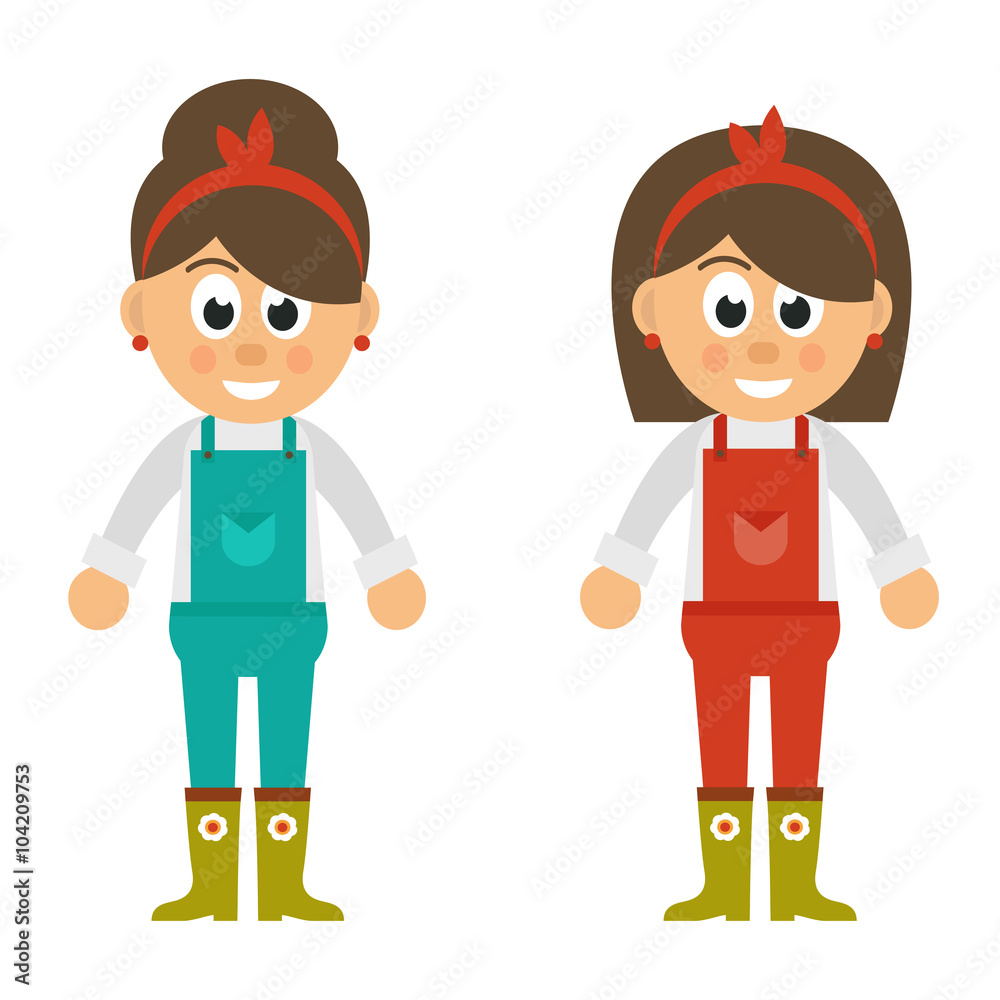 woman with overalls set