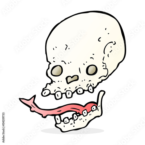 cartoon spooky skull