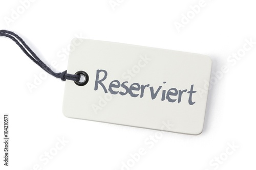 Cuadro en lienzo Reserviert Label