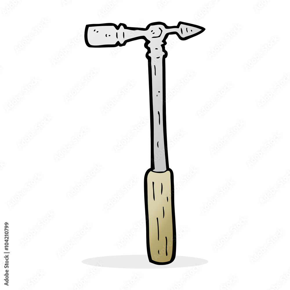 Fototapeta premium cartoon pin hammer