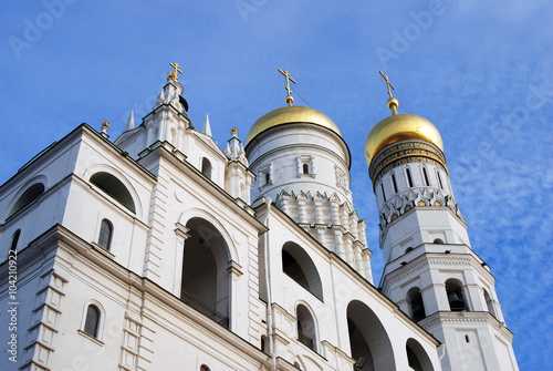 Ivan Great Bell tower of Moscow Kremlin. Color photo.
