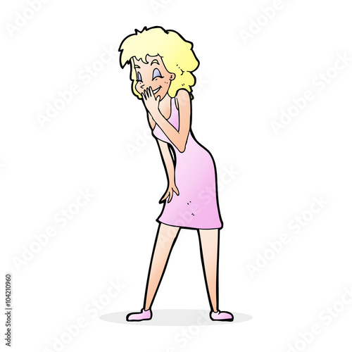 cartoon woman laughing
