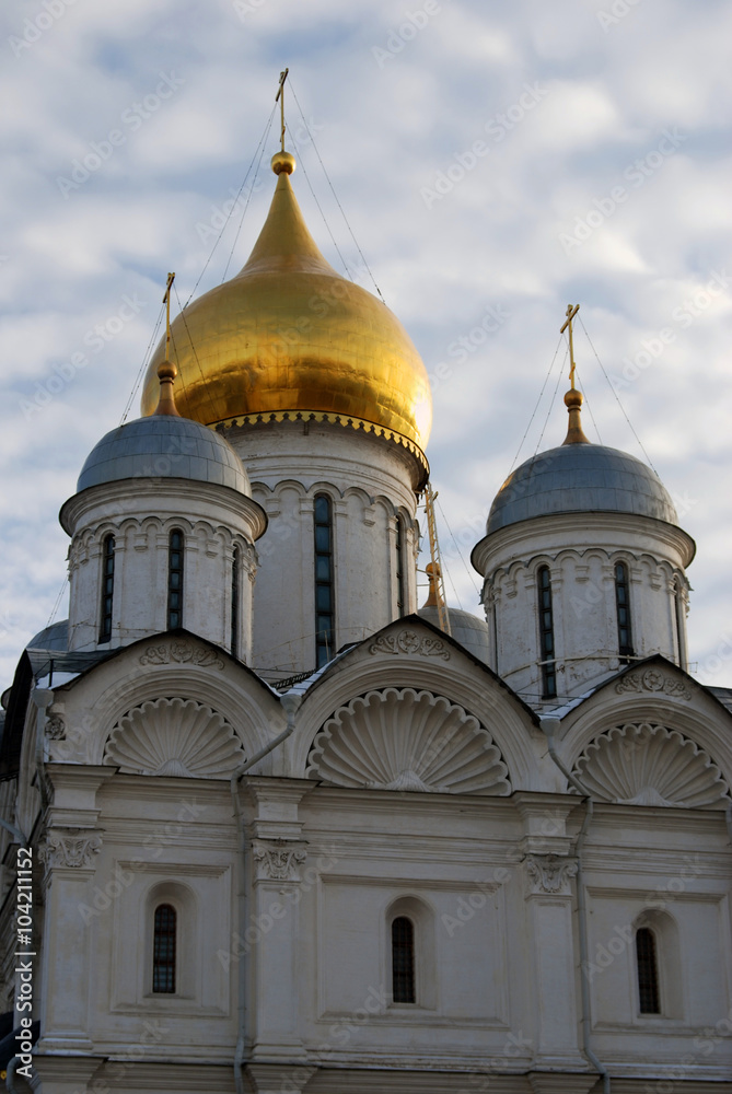 Obraz premium Archangels cathedral of Moscow Kremlin. Color photo.