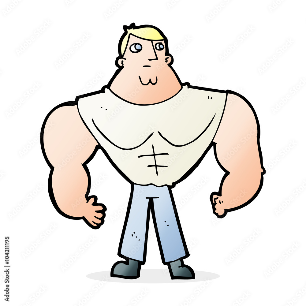Fototapeta premium cartoon body builder