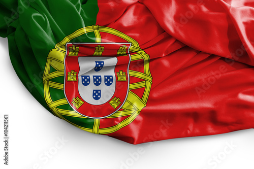Portuguese flag on white background