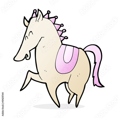 cartoon prancing horse