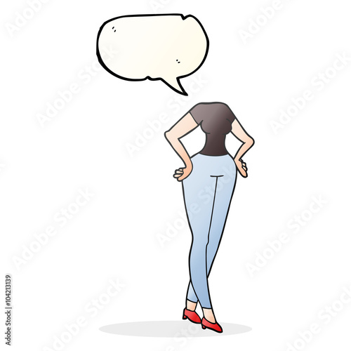 speech bubble cartoon headless body (add own photographs)