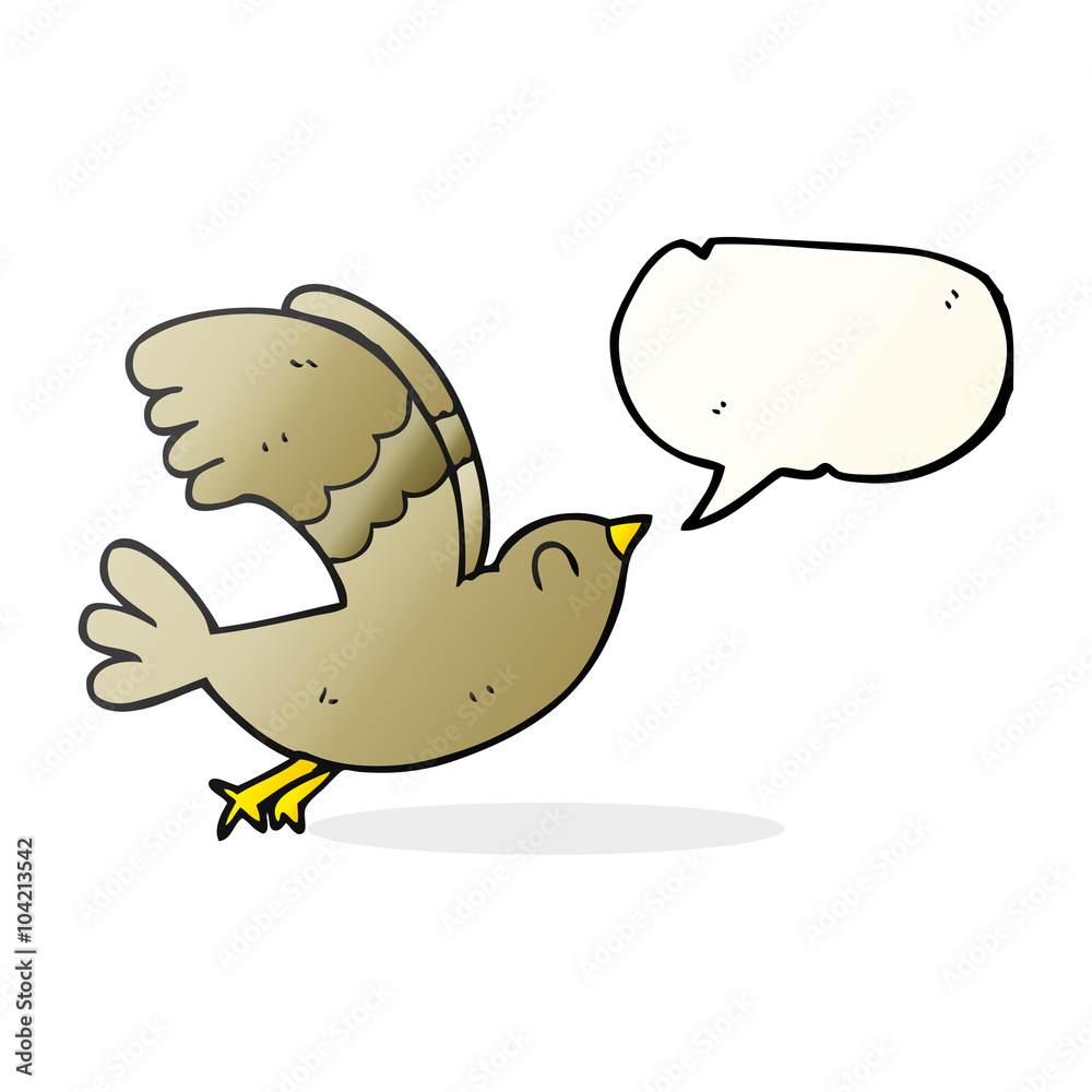 speech bubble cartoon bird speech bubble cartoon bird