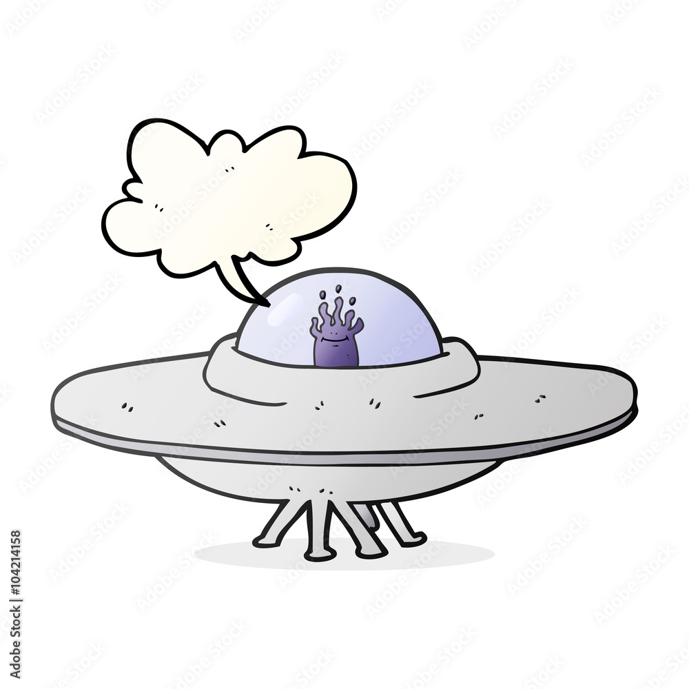 speech bubble cartoon flying saucer speech bubble cartoon flying saucer