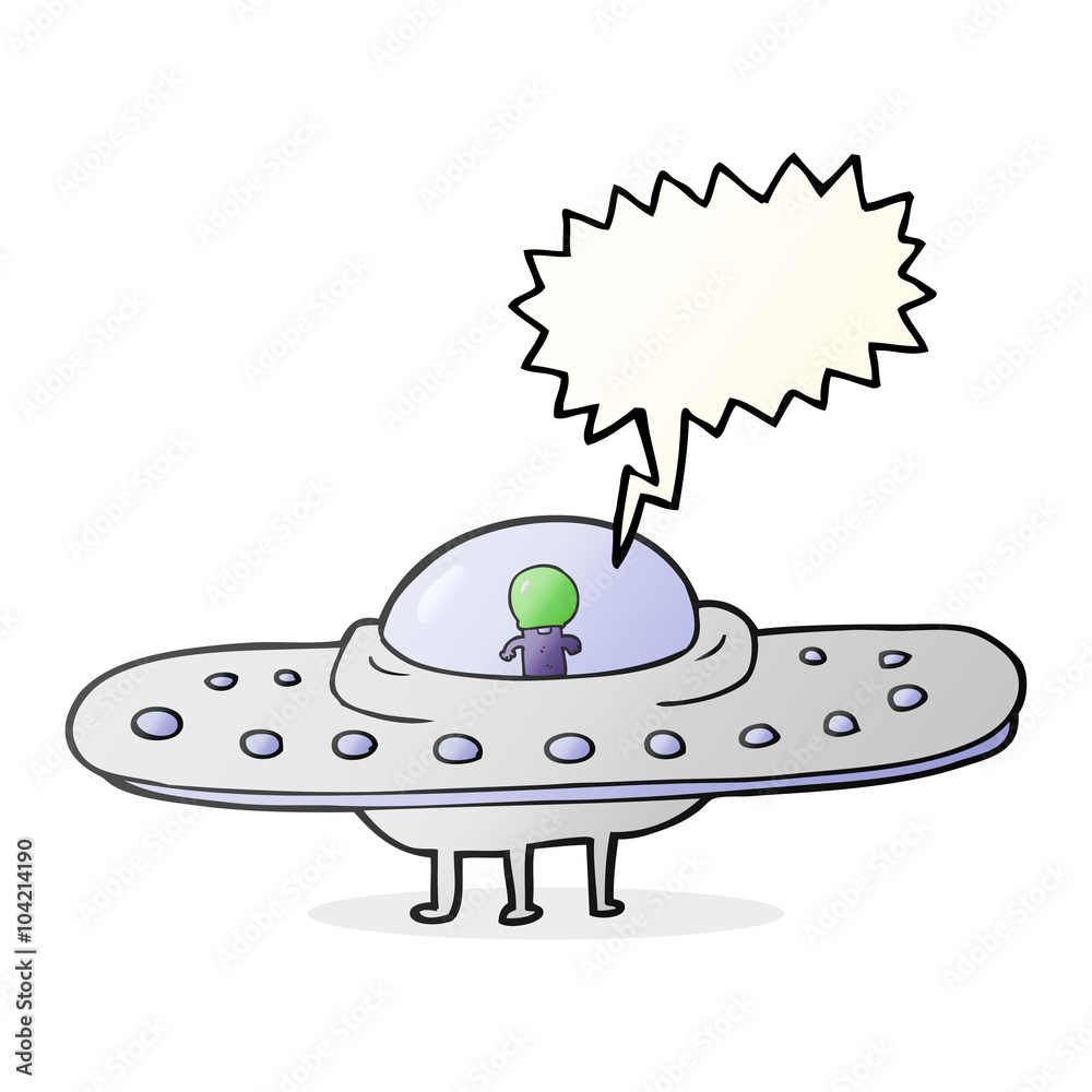 speech bubble cartoon flying saucer speech bubble cartoon flying saucer