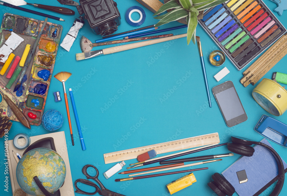 Fototapeta premium Creative design top view hero header image