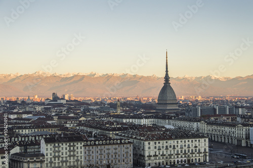Sunrise  in  Turin, Italy