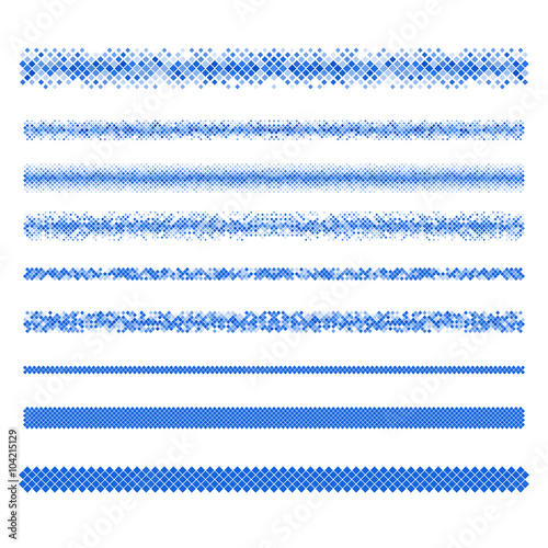 Design elements - pixel text divider line set