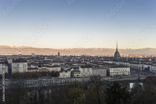Sunrise in Turin, Italy