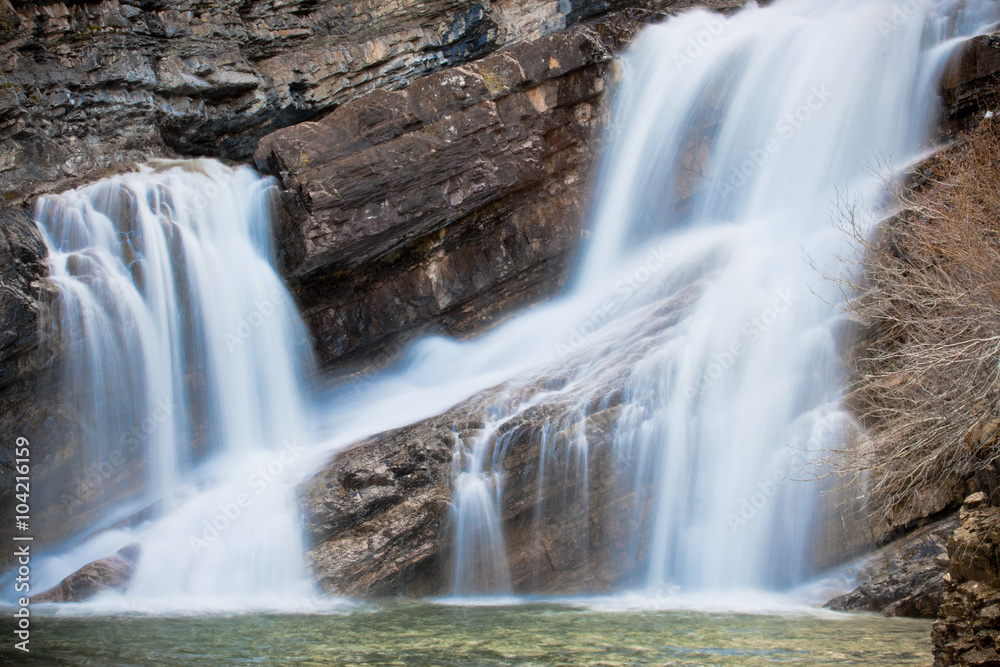 cameron falls of Waterton Park in Alberta Canada