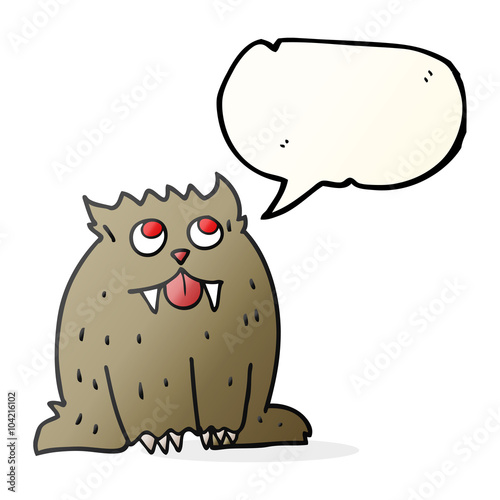 speech bubble cartoon beast