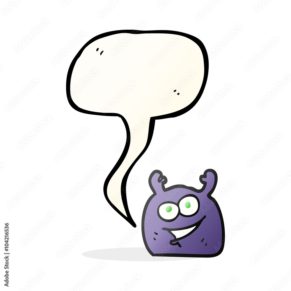 speech bubble cartoon little alien speech bubble cartoon little alien